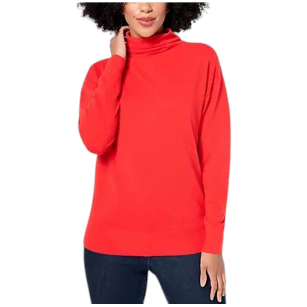 BEAUTIFUL by Lawrence Zarian Women's Turtleneck Sweater Poppy Red - Regular